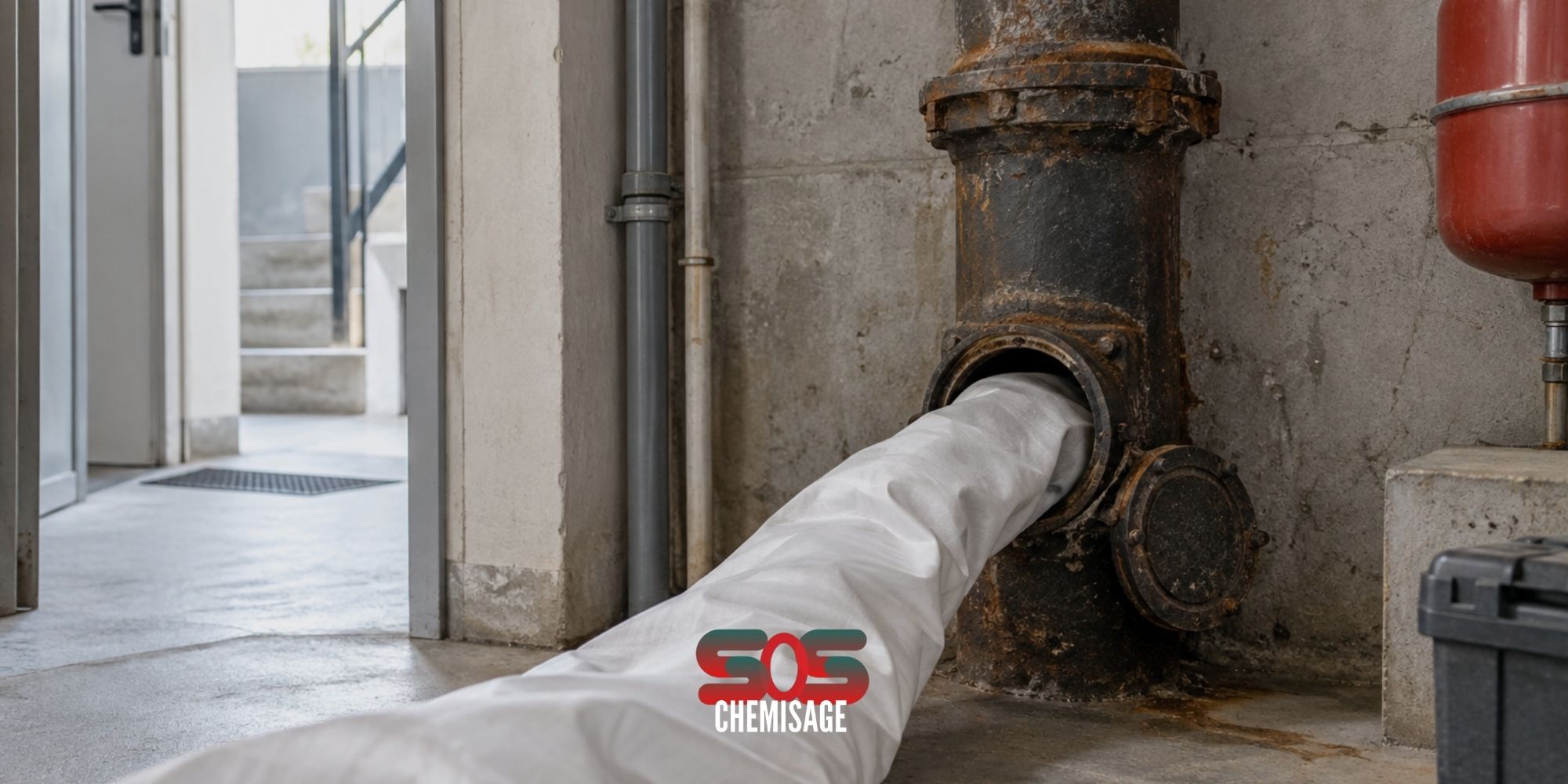 Chemisage colonne immeuble